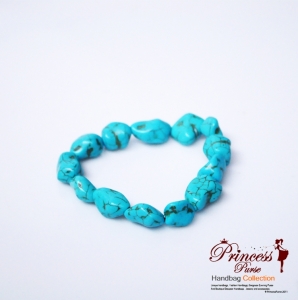 American Indian Inspired Turquoise Stone Stretch Bracelet